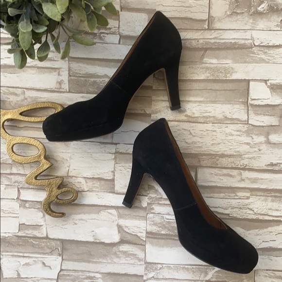 Clarks Shoes - Clark’s Artisan Black Suede Heels
